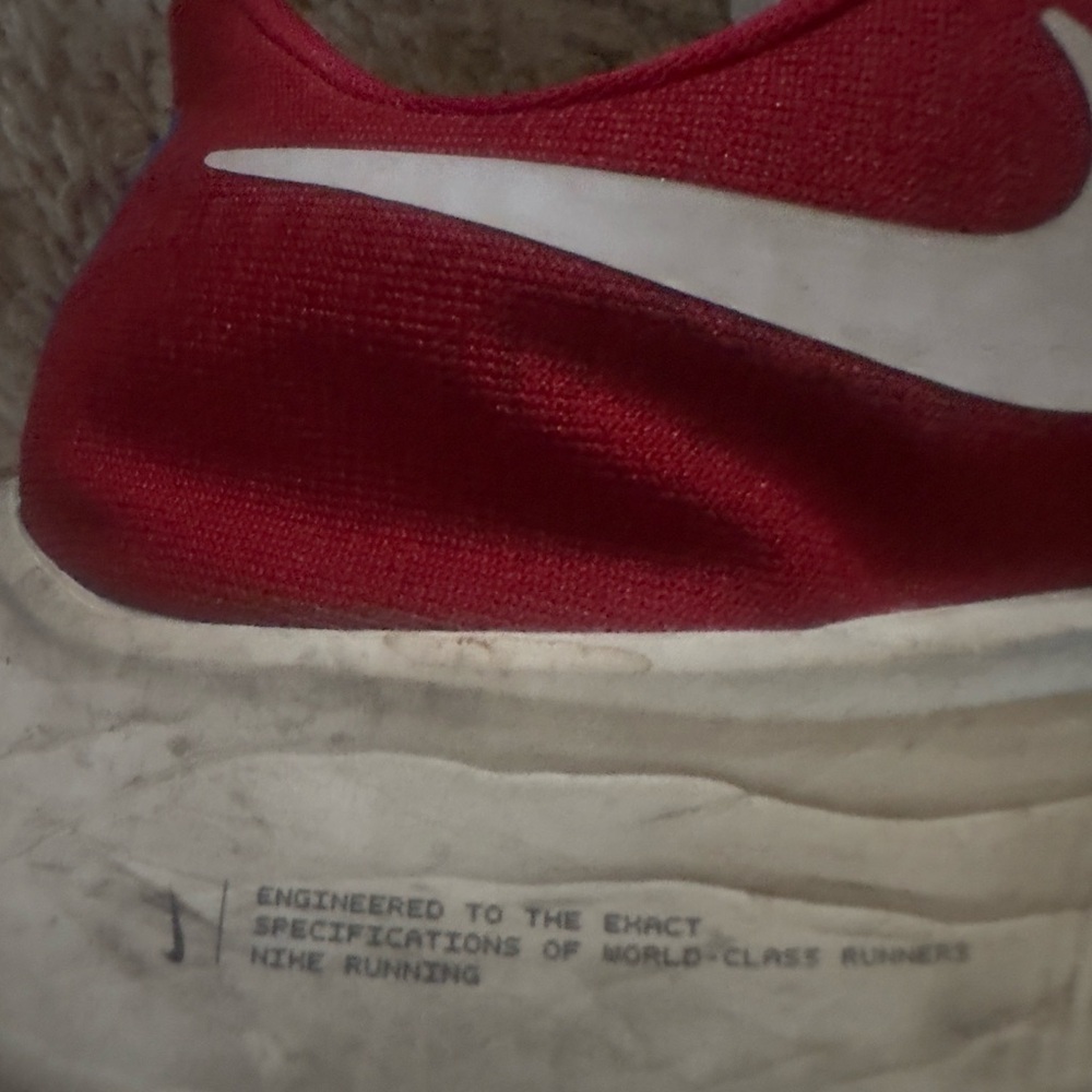 Men’s used Nike Air Zoom Pegasus 37 premium shoes size 11.5 red sail blue Pre ow - Picture 8 of 9